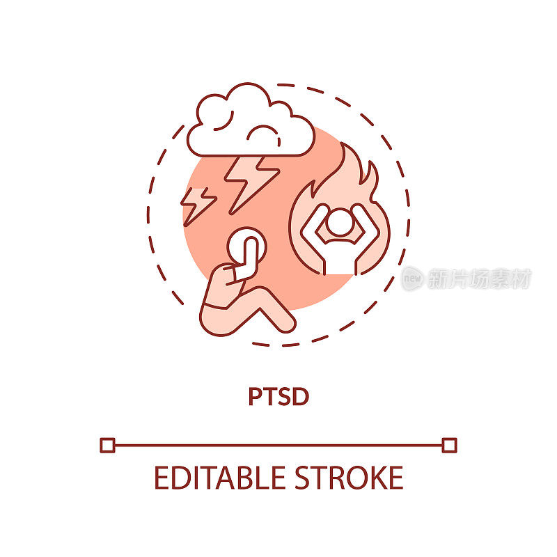 PTSD terracotta概念图标